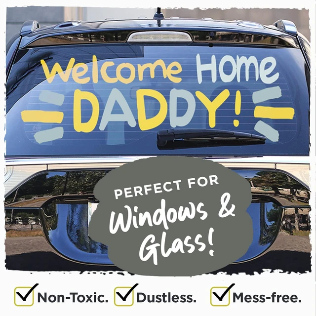Alt view image 7 of 7 - 15mm 8 Metallic Window Chalk Markers Washable For Cars - Liquid Chalk Pens Erasable Chalkboard Markers for Blackboard, Glass, Restaurant, Wedding, Bistro Menu - Wet Wipe Erasable - 15mm Jumbo Nib