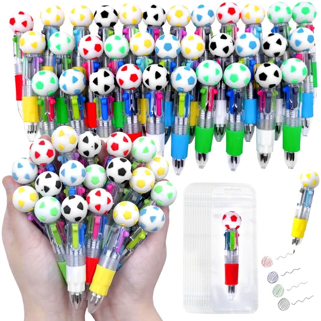 Main image of 100 PCS Multicolor Pen Set 50 Cute Pens Bulk with 50 Pen Bags, Fun Pens for Party Favors, Christmas, Birthday, Kawaii Stationery for Student Prizes, Gifts Bulk for Friends (Basketball-2)