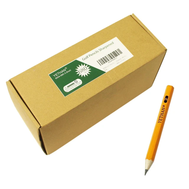 Alt view image 2 of 3 - Golf Pencils, 680 Pcs, 3.5" Pre-sharpened, Mini Half Pencils, #2 HB Hexagon Back to school