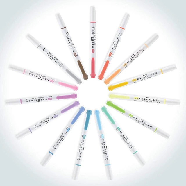 Alt view image 2 of 4 - Mildliner Double-Ended Highlighter Set, Broad and Fine Point Tips, Ideal for Bible Highlighting, No Bleed, 30 Pastel and Neutral ink Colors, Pack of 30