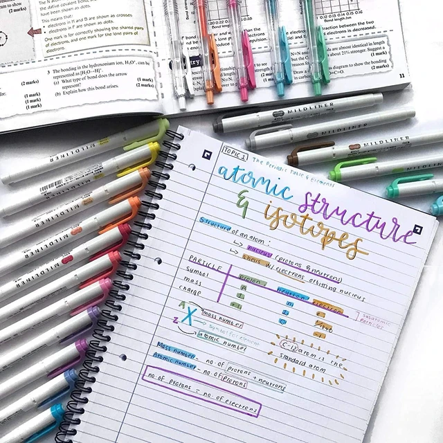 Alt view image 3 of 4 - Mildliner Double-Ended Highlighter Set, Broad and Fine Point Tips, Ideal for Bible Highlighting, No Bleed, 30 Pastel and Neutral ink Colors, Pack of 30