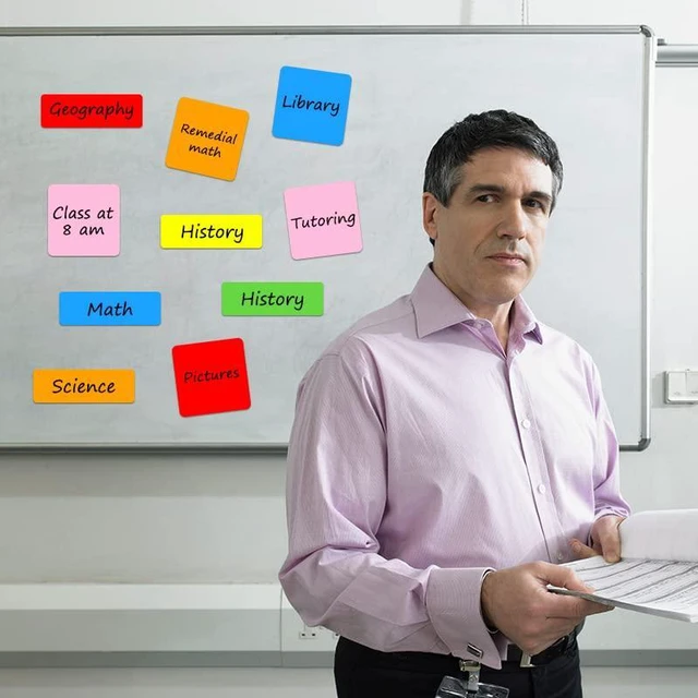 Alt view image 5 of 7 - Dry Erase Magnetic Labels Large 12"x 4", Big Magnetic Labels for Whiteboards School Classroom Office Home,Pack of 10