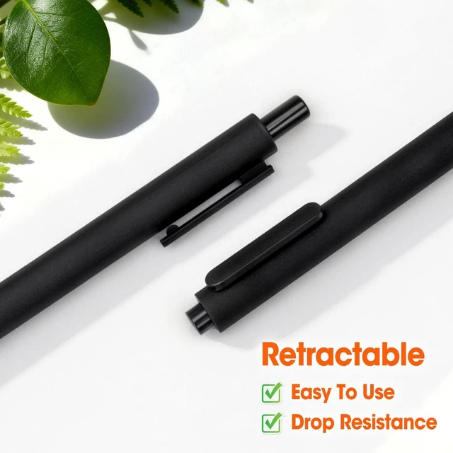 Alt view image 4 of 6 - 100 Pack Ballpoint Pens Bulk, Retractable Black Pens Ballpoint Medium Point 1mm with Super Soft Grip for Smooth Writing, No Bleed Ink Pens Clear Lines, School & Office Supplies, Best Gifts for Teacher