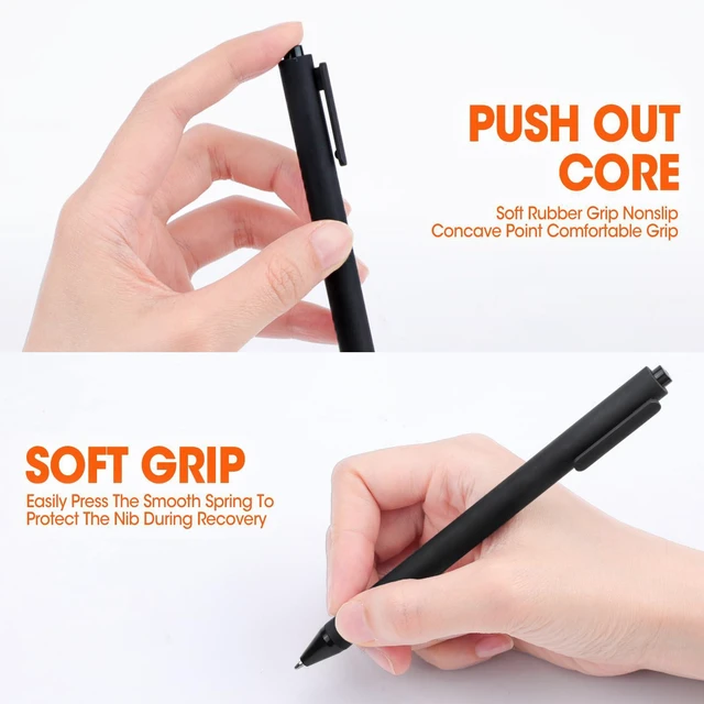 Alt view image 5 of 6 - 100 Pack Ballpoint Pens Bulk, Retractable Black Pens Ballpoint Medium Point 1mm with Super Soft Grip for Smooth Writing, No Bleed Ink Pens Clear Lines, School & Office Supplies, Best Gifts for Teacher