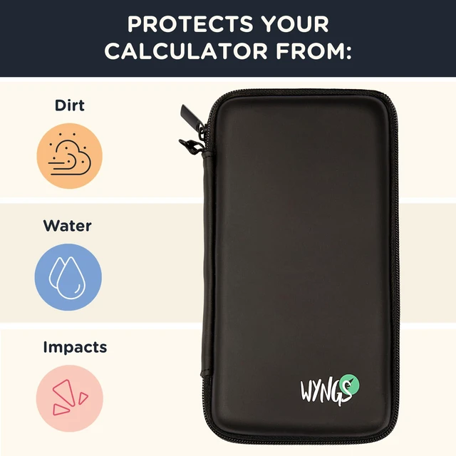 Alt view image 3 of 7 - TI 30 XIIS Technical Scientific Calculator + WYNGS Protective Case Black