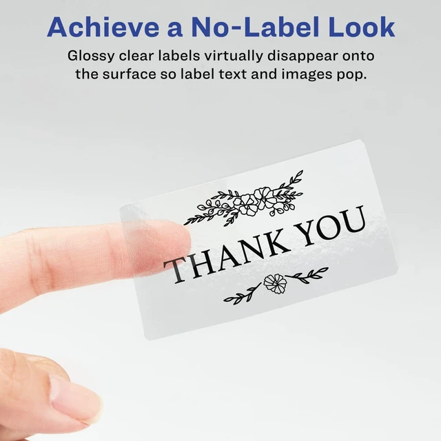 Alt view image 2 of 7 - Crystal Clear Address Labels for Laser & Inkjet Printers, 2" x 4", 100 Labels, 5 Packs (6522)