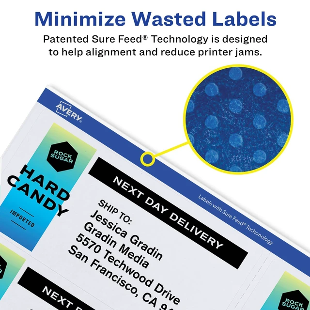 Alt view image 3 of 7 - Crystal Clear Address Labels for Laser & Inkjet Printers, 2" x 4", 100 Labels, 5 Packs (6522)