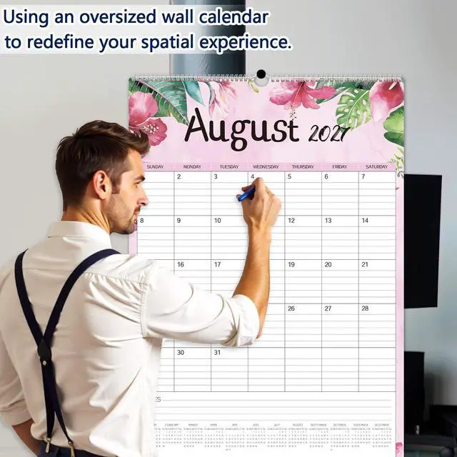 Alt view image 4 of 7 - 2026 Large Wall Calendar,20"x 30" Vertical Jumbo Hanging Wall Planner,19 Monthly Calendar from Jun. 2026 to Dec. 2027 with Lines,Spiral Binding and Notes for Easy Organizing