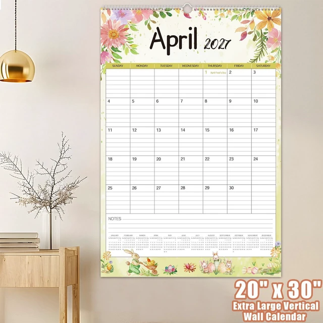 Alt view image 7 of 7 - 2026 Large Wall Calendar,20"x 30" Vertical Jumbo Hanging Wall Planner,19 Monthly Calendar from Jun. 2026 to Dec. 2027 with Lines,Spiral Binding and Notes for Easy Organizing