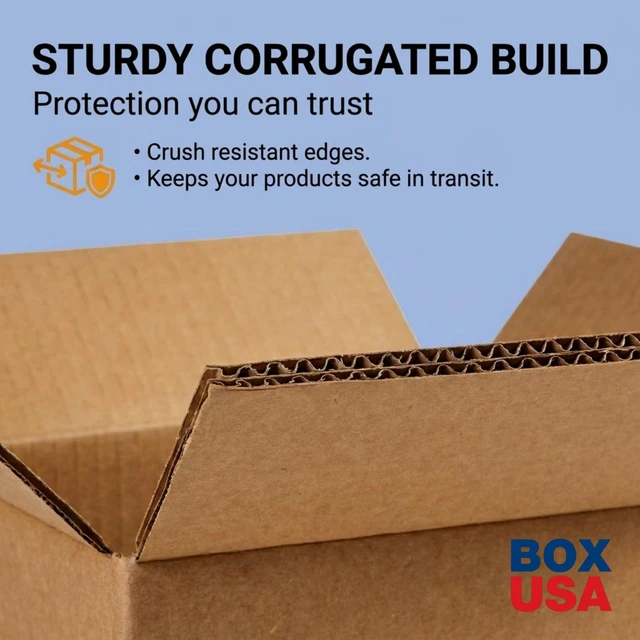 Alt view image 4 of 7 - Cube Shipping Boxes 12"L x 12"W x 12"H (25-Pack) - Small Corrugated Cardboard Packaging Boxes for Shipping, Packing, Moving, and Storage at Home, Office, or Business