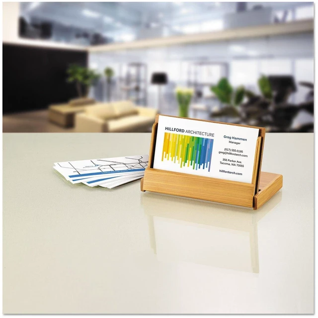 Alt view image 2 of 7 - Clean Edge Printable Business Cards, Sure Feed Technology, 2" x 3.5", White, 1,000 Blank Cards for Laser Printers (5874)