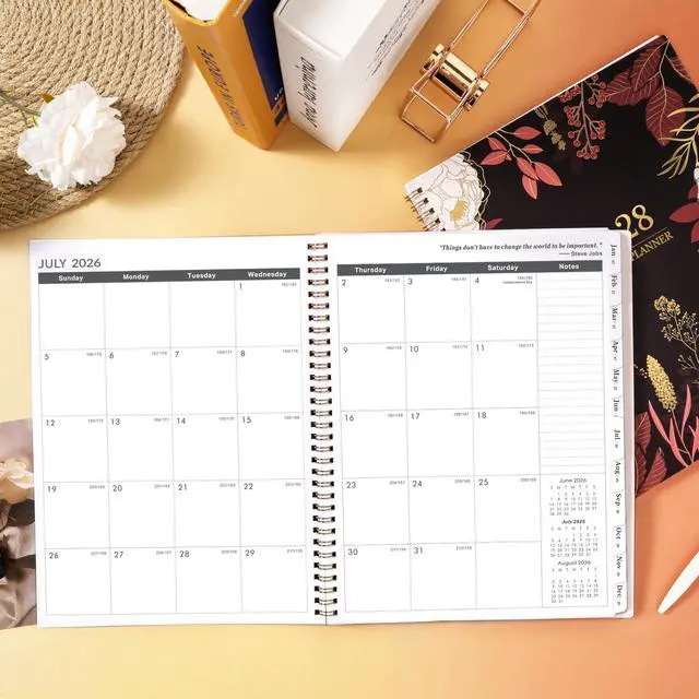 Alt view image 5 of 7 - 2026-2028 Monthly Planner - 2 Year Monthly Planner/Calendar 2026-2028, July 2026 - June 2028, 11" x 9", 24 Monthly Planner with Tabs, Back Pocket, Holidays, Twin-Wire Binding, Note Pages