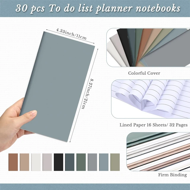 Alt view image 2 of 7 - 30 Pcs Pocket Calendar 2026-2027 Planner Bulk,Neutral Color Daily Weekly Planner, Small Pocket Journal, to Do List Goals Notepad, Customer Service Week Gifts