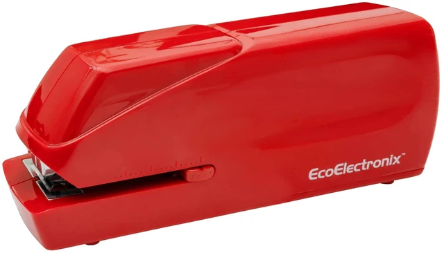 Main image of Red Electric Stapler Pro - Automatic Stapler for Desk or Office Use Portable, Quiet and Jam-Free with Easy Reload, 30-Sheet Capacity, AC Adapter or Battery Powered