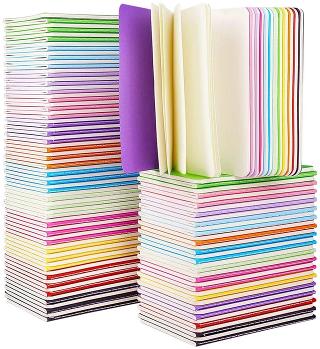 Main image of Small Blank Notepads Bulk 120Pcs Unlined Journals Mini Sketchbooks Pocket Notebooks for Kids Drawing, Gifts for Students and Teacher 3.5 x 5.5 Inches, 30 Sheets/60 Pages