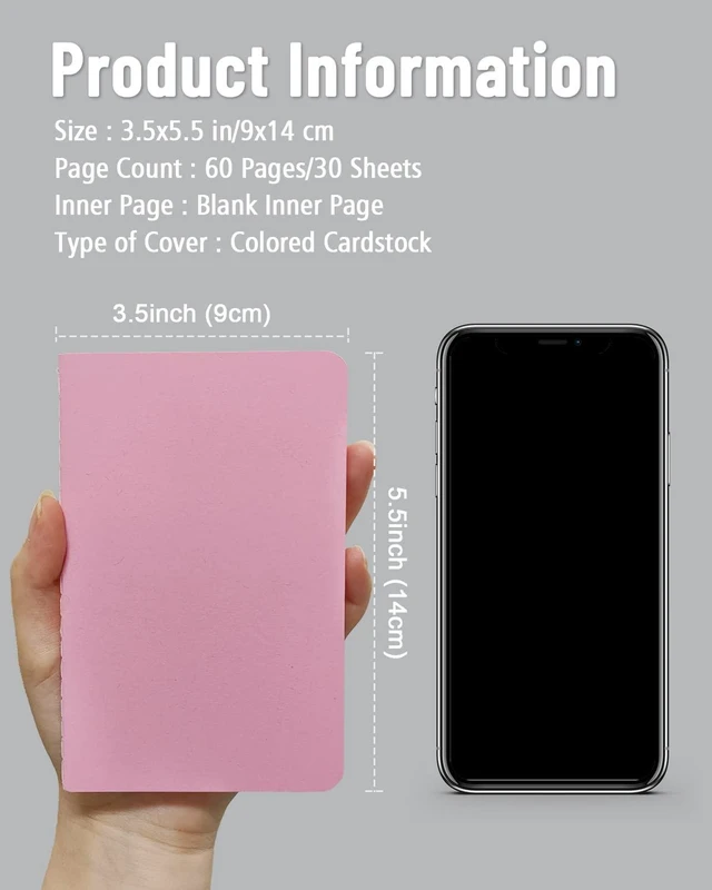 Alt view image 2 of 7 - Small Blank Notepads Bulk 120Pcs Unlined Journals Mini Sketchbooks Pocket Notebooks for Kids Drawing, Gifts for Students and Teacher 3.5 x 5.5 Inches, 30 Sheets/60 Pages