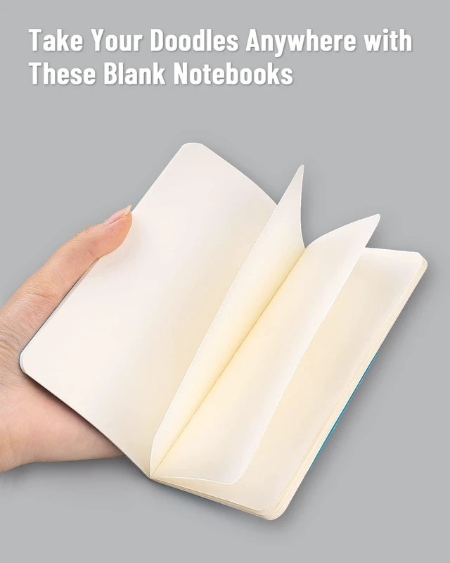 Alt view image 7 of 7 - Small Blank Notepads Bulk 120Pcs Unlined Journals Mini Sketchbooks Pocket Notebooks for Kids Drawing, Gifts for Students and Teacher 3.5 x 5.5 Inches, 30 Sheets/60 Pages