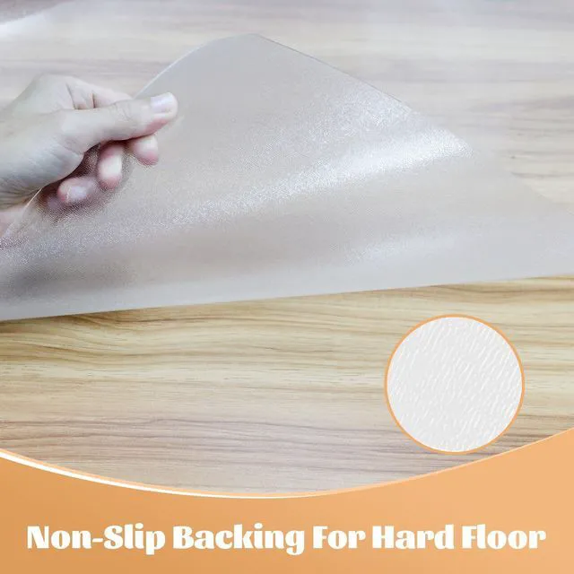 Alt view image 7 of 7 - Office Chair Mat,Easy Glide Hard Wood Tile Floor Mats Chair Mat for Home Office Rolling Chair,Heavy Duty Floor Protector -36"x48" with Lip