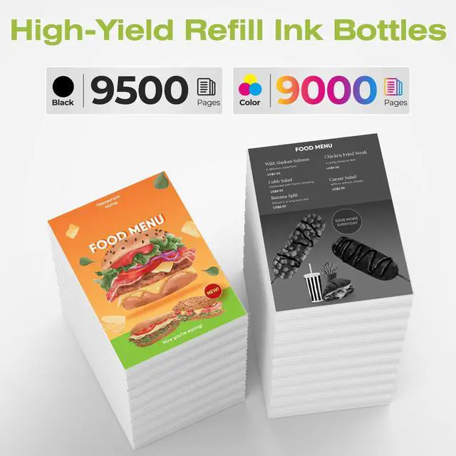 Alt view image 3 of 7 - 31 Ink 32XL Black Ink Bottle Set for Smart tank 7602 6001 5101, 10 Pack Compatible with HP 31 Ink 32XL Black Ink Bottle Set for Smart Tank 7301 651 5000 5103 7001 5102 7002 7006 Printers Ink Refill