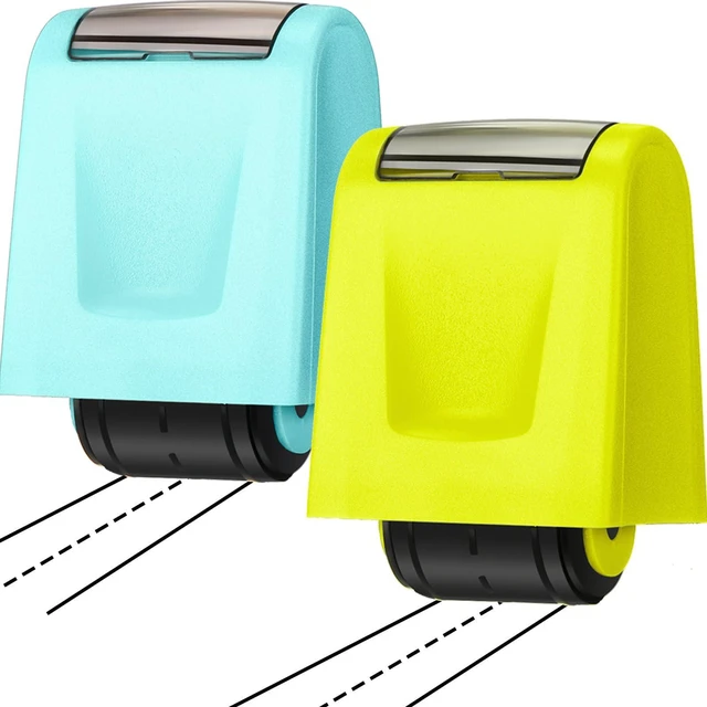 Main image of 2 Pcs Roller Stamp Classroom,2.72 X 2.44 X 1.54 Inch,Green,Light Blue Kindergarten Education Must Haves, Handwriting Practice Tool in Teacher Classroom, Back to School Gift Helping Kids Learning