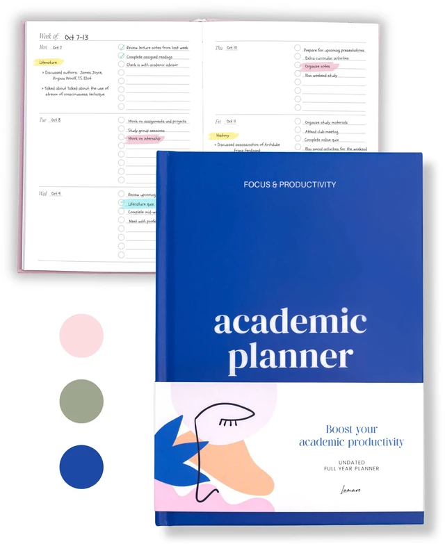 Main image of Academic Planner 2026-2027 Undated Weekly College Student Planner College Planner 2026-2027 and School Planner 2026-2027 for High School, College, Nursing Students & Homeschool Year Planner