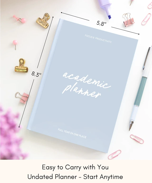 Alt view image 2 of 7 - Academic Planner 2026-2027 Undated Weekly College Student Planner College Planner 2026-2027 and School Planner 2026-2027 for High School, College, Nursing Students & Homeschool Year Planner