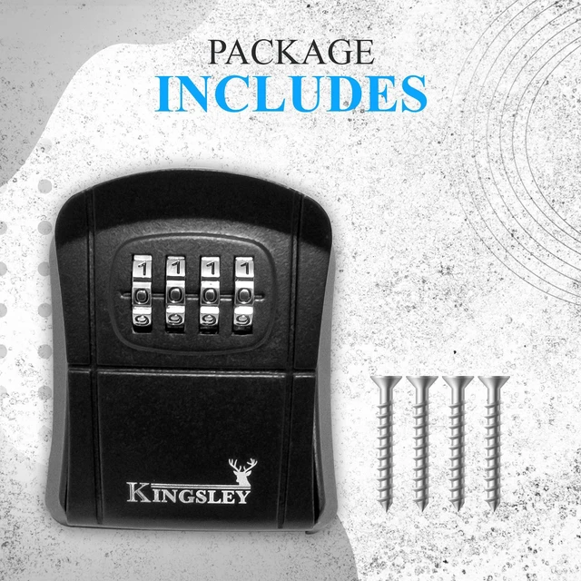 Alt view image 7 of 7 - QCH-807 Key Storage Box, Wall Mounted Resettable Code, Water Resistant, Realtor Key Lock Box, For AirBnB, Spare Keys, Home, Apartment