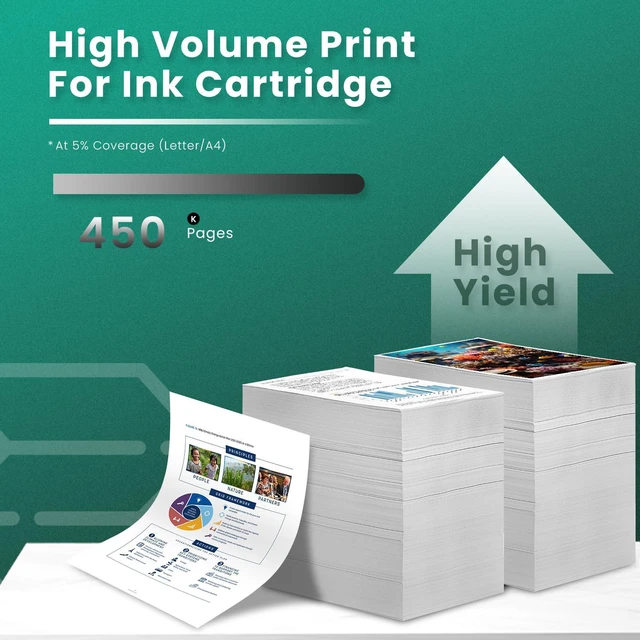Alt view image 3 of 7 - 63 Black Ink Cartridges High Yield for 63 Ink Cartridge, 2-Pack Replacement for HP 63 Ink for OfficeJet 3830 4650 5200 5255 5258 Envy 4510 4512 4520 DeskJet 1112 2130 3630 3632 Printer