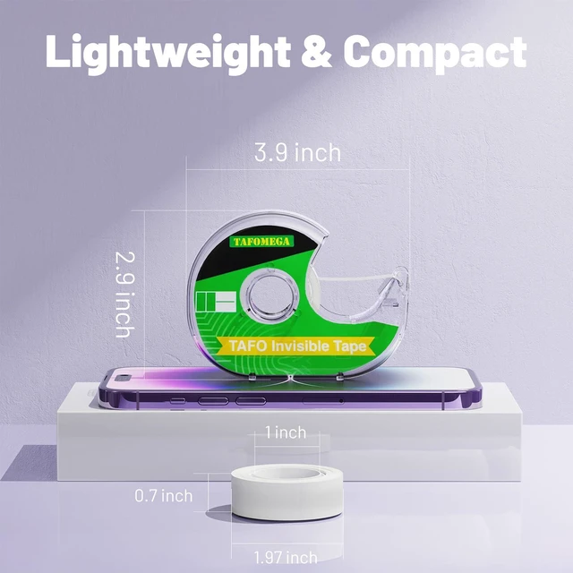 Alt view image 5 of 7 - Invisible Tape with Dispenser, 0.7" x 1000", 16 Pack, for Craft & Office Clear Tape Gift Wrapping, Frosted Writable Transparent Tape for School