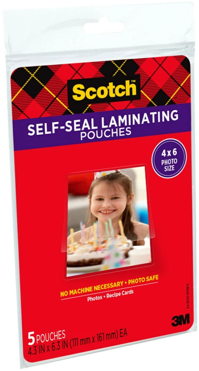 Alt view image 2 of 7 - (R) Self-Sealing Laminating Pouches, Gloss Finish, 4 x 6 Inches (PL900G) (Pack of 2)