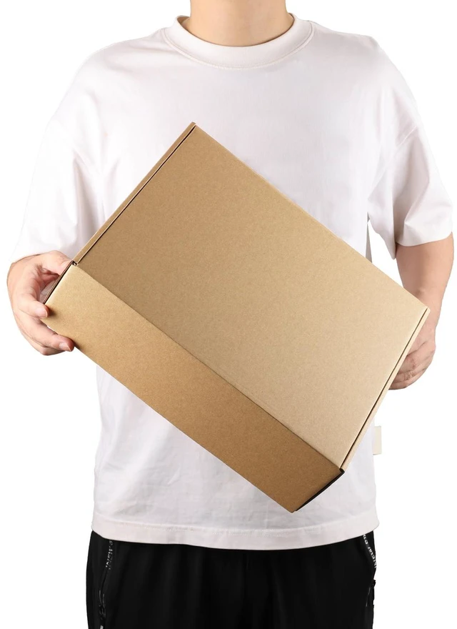 Alt view image 4 of 7 - 13x10x4 inch Cardboard Shipping Boxes, Set of 15 Gift Boxes, Brown Single Corrugated, DIY Cardboard, Easy Fold, Shape Well, Self locking, Book, Shoe, Clothes, Shirt, Gift Wrap, Small Business