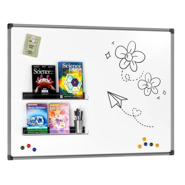 Alt view image 5 of 7 - Magnetic Book Shelf for Whiteboard, 2 Pack Clear Magnetic Bookshelf Metal, Reusable, Bookshelf, Book Display, Holder, for Teacher Kids, Classroom, Refrigerator, Office, Clear