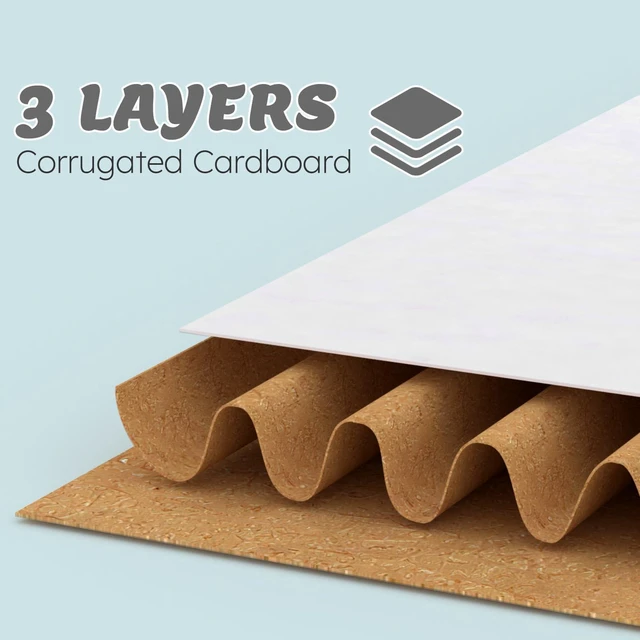 Alt view image 4 of 7 - Assorted Sizes Shipping Boxes 20 Pack (11x6x6, 10x7x5, 9x6x4, 8x6x4), White Corrugated Cardboard Mailers, Each 5 PCS Small Boxes for Small Business Packaging, Shipping & Storage