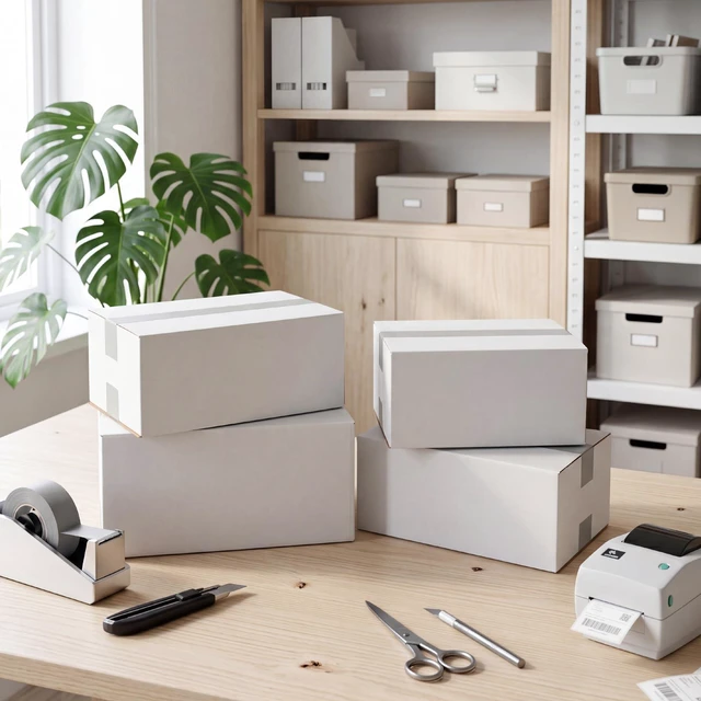 Alt view image 6 of 7 - Assorted Sizes Shipping Boxes 30 Pack (10x7x5, 9x6x4, 8x6x4), White Corrugated Cardboard Mailers, Each 10 PCS Small Boxes for Small Business Packaging, Shipping & Storage