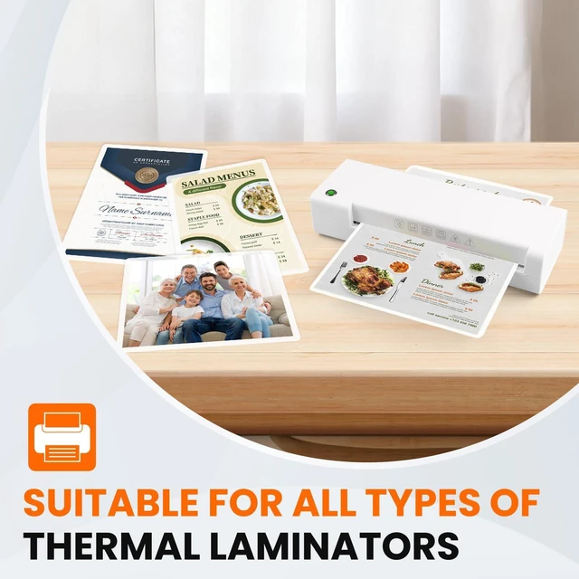 Alt view image 7 of 7 - Matte Laminating Sheets,50 Pack 9 x 11.5 Inches,3 Mil Thick Ultra Clear with Matte Finish, Fitted for Letter Size Thermal Laminating Pouches 8.5 x 11