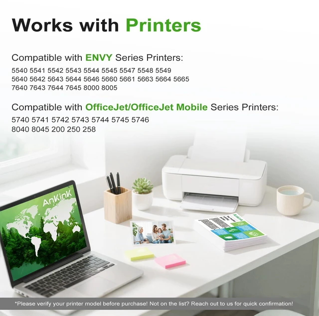 Alt view image 3 of 7 - 62XL Black Ink Cartridges Replacement for HP Ink 62 XL HP62XL Cartridge (Pack of 2)