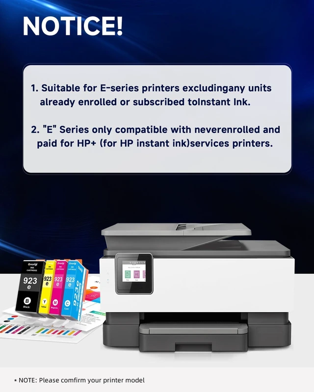 Alt view image 3 of 7 - 923XL 923 Ink Cartridges for HP Printers Replacement for HP 923 923XL Ink Cartridges Combo Pack for OfficeJet Pro 8120e 8125e 8130e 8135e 8138e 8139e 8120 8122 8125 8130 8135 8138 8139 (with CHIP)