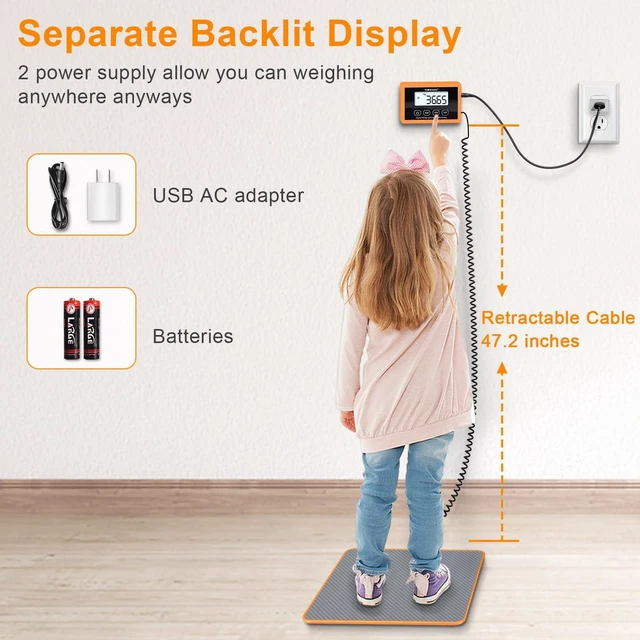 Alt view image 6 of 7 - Shipping Scale, 440lb, 10g/1oz Postal Scale, Hold/Tare Carbon Fiber Platform Anti-Slip & Lightweight, Backlit LCD Easy Read, for Packages & Mail. Battery + AC adapter included