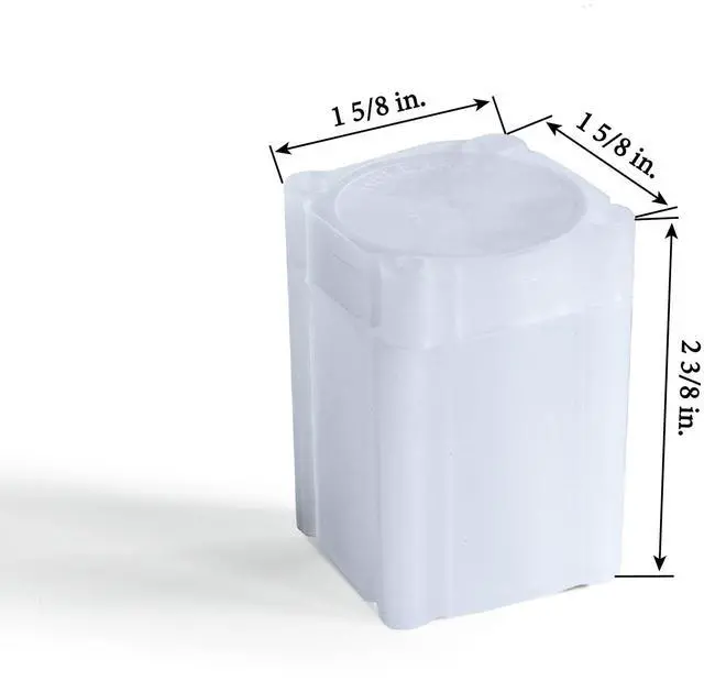 Alt view image 5 of 5 - LIGHTHOUSE - Square Coin Tubes - Convenient Push Top, Virtually Unbreakable, Acid Free and Archival Quality - Coin Tubes for US Large Dollars, 50 Pack