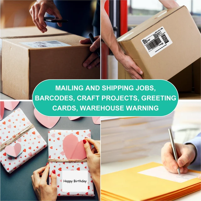 Alt view image 7 of 7 - L LIKED 3-1/3"x4 Printable Matte Sticker Labels 600 Labels 100 Sheets Printable, white, strong adhesive, laser/inkjet compatible, 6 per sheet, multipurpose for shipping, address & warehouse