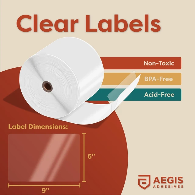 Alt view image 2 of 7 - 6x9 Clear Label Protectors for Shipping and Postage Labels, 500 Stickers Glossy transparent plastic, permanent adhesive, water and abrasion resistant, for shipping labels, warehouse and business use