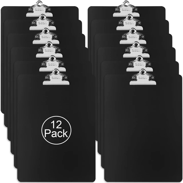 Main image of Metal Clipboard, 12 Pack Heavy Duty Aluminum Clipboards 12 x 9 Inches, A4 Letter Sizer Document Holder with High Capacity Clip, Suitable for School, Office, Jobsite or Medical Staff, Black