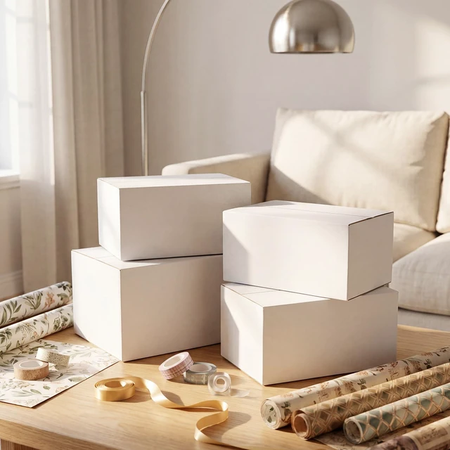 Alt view image 6 of 7 - Assorted Sizes Shipping Boxes 20 Pack (11x6x6, 10x7x5, 9x6x4, 8x6x4), White Corrugated Cardboard Mailers, Each 5 PCS Small Boxes for Small Business Packaging, Shipping & Storage