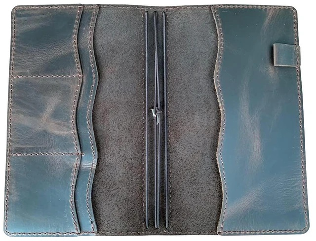 Alt view image 3 of 4 - Travelers Notebook Cover with Inner Pockets, Card Slots and Pen Holder, Standard Size, Dark Brown