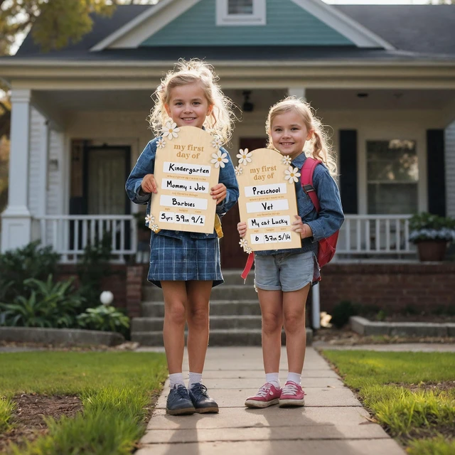 Alt view image 6 of 7 - Beautiful Wooden First and Last Day of School Board Sign - Dry-Erase Prop Modern and Large Back to School Sign for Lasting Memories - The Perfect Wooden Photo Prop for Kindergarten