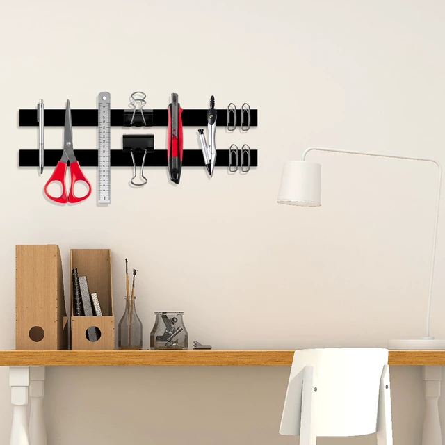 Alt view image 2 of 7 - Magnetic Tape with Adhesive Backing, 20 Feet x 1 Inch, Flexible Easy to Cut, Magnetic Strip, Ideal for DIY Crafts, Classroom Projects and Home Organization