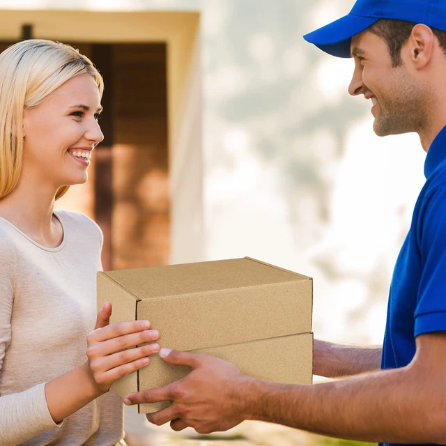 Alt view image 4 of 7 - Shipping Boxes 7x5x2 inches Brown Small Mailing Boxes 25 Pack Cardboard Corrugated Box Mailers