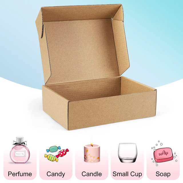 Alt view image 6 of 7 - Shipping Boxes 7x5x2 inches Brown Small Mailing Boxes 25 Pack Cardboard Corrugated Box Mailers