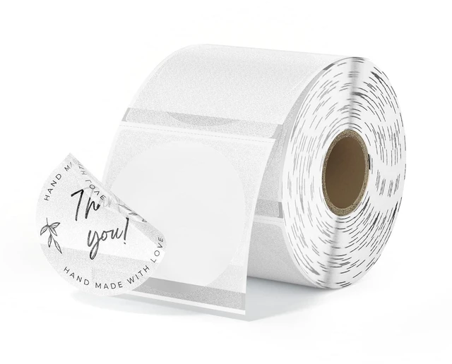 Main image of 2.25x1.25 Transparent Thermal Labels, 500 Sheets/1 Roll,Glitter Strong Adhesive & Waterproof & Tear-Resistant for Small Business, Bakery, Barcode, Inventory