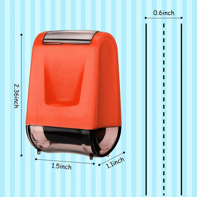 Alt view image 3 of 7 - 2 Pcs Roller Stamps Classroom,2.72 X 2.44 X 1.54 Inch,Orange Kindergarten Education Must Haves, Handwriting Practice Tool in Teacher Classroom, Back to School Gift Helping Kids Learning